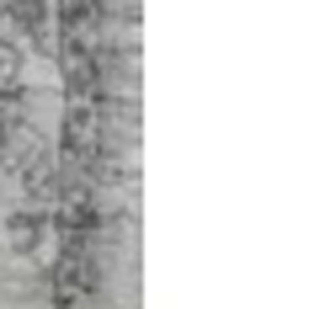 9' X 13' Gray Floral Vines Hand Loomed Distressed Area Rug - Homeroots - Flyclothing LLC