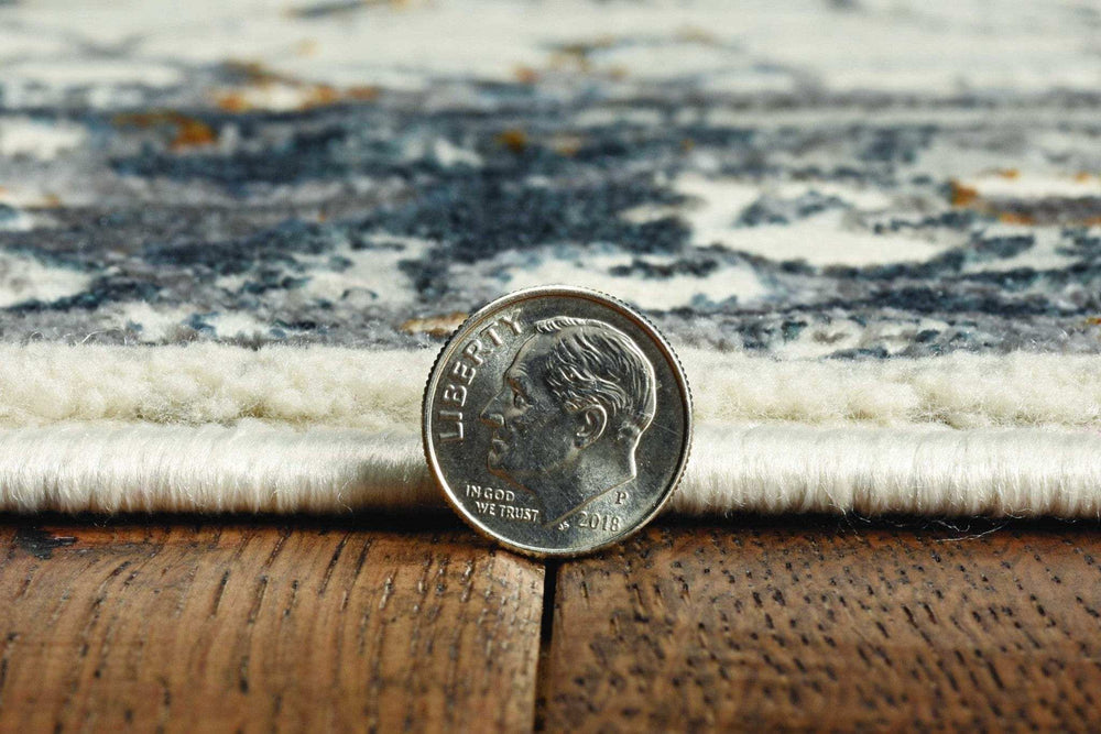 3' X 5' Gray and Ivory Floral Distressed Area Rug - Homeroots - Flyclothing LLC