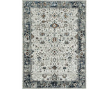 3' X 5' Gray and Ivory Floral Distressed Area Rug - Homeroots - Flyclothing LLC
