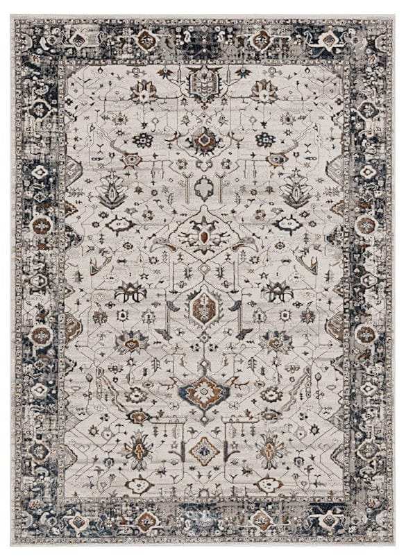 8' X 11' Gray and Ivory Area Rug - Homeroots - Flyclothing LLC