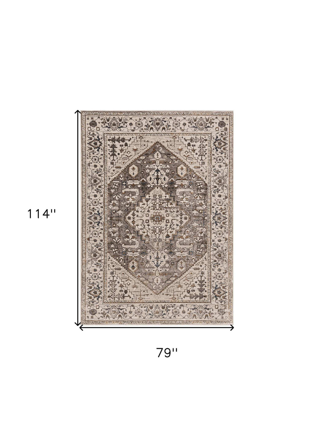 7' X 10' Gray Area Rug - Homeroots - Flyclothing LLC