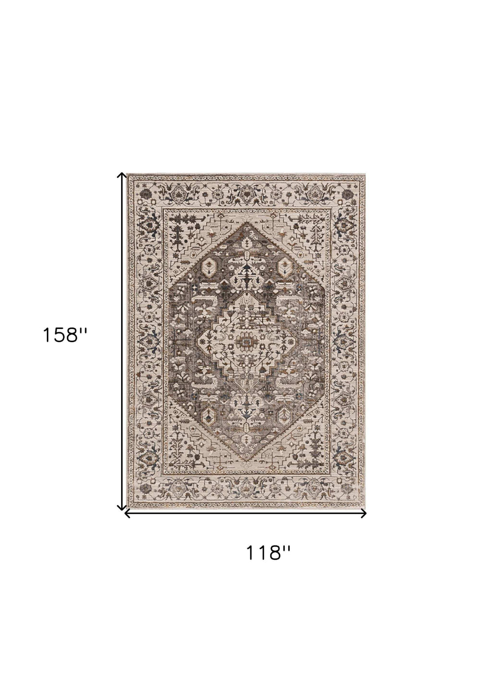 10' X 13' Gray Area Rug - Homeroots - Flyclothing LLC