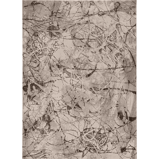 3' X 5' Gray and Ivory Abstract Area Rug - Homeroots - Flyclothing LLC