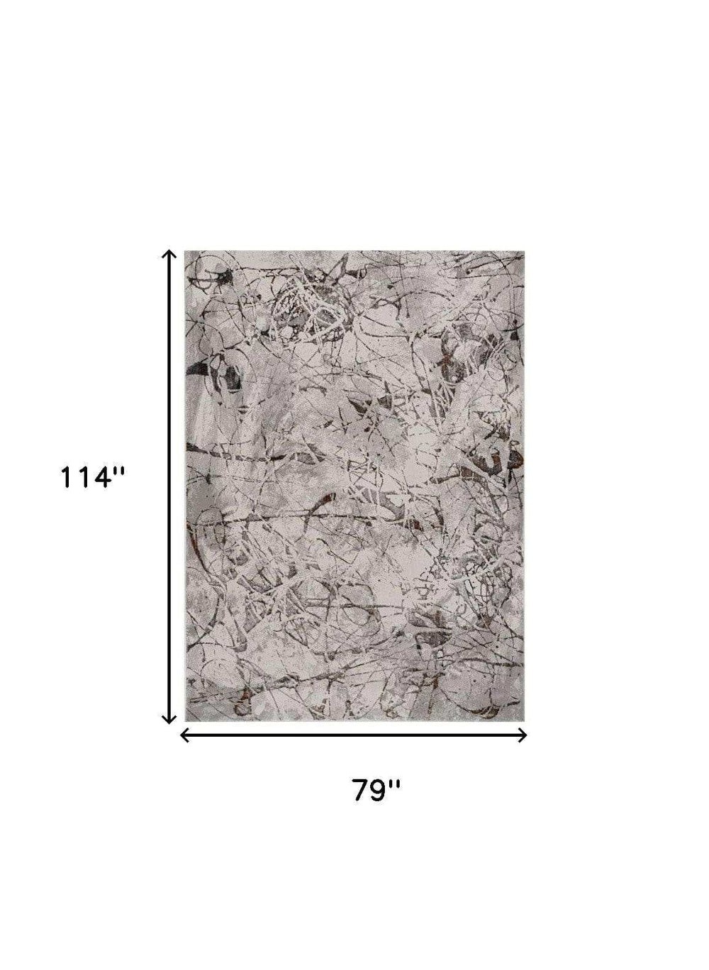 6' X 9' Gray and Ivory Area Rug - Homeroots - Flyclothing LLC