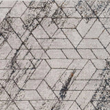 7' Ivory Machine Woven Abstract Geometric Indoor Runner Rug - Homeroots - Flyclothing LLC