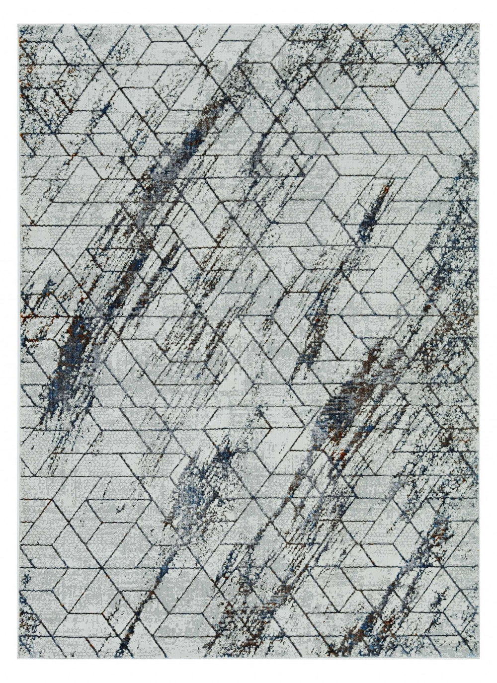 3' X 5' Ivory Geometric Pattern Area Rug - Homeroots - Flyclothing LLC