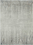 3' X 5' Ivory Or Grey Geometric Lines Area Rug - Homeroots - Flyclothing LLC