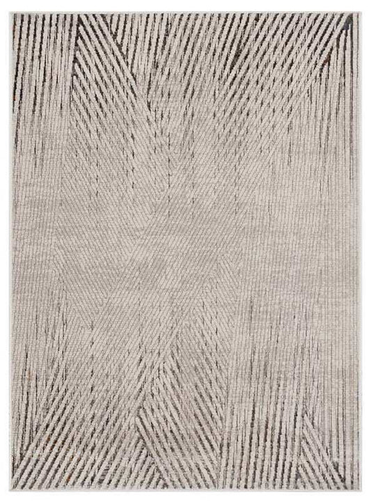 8' X 11' Gray and Ivory Area Rug - Homeroots - Flyclothing LLC