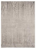 10' X 13' Ivory Grey Machine Woven Geometric Lines Indoor Area Rug - Homeroots - Flyclothing LLC