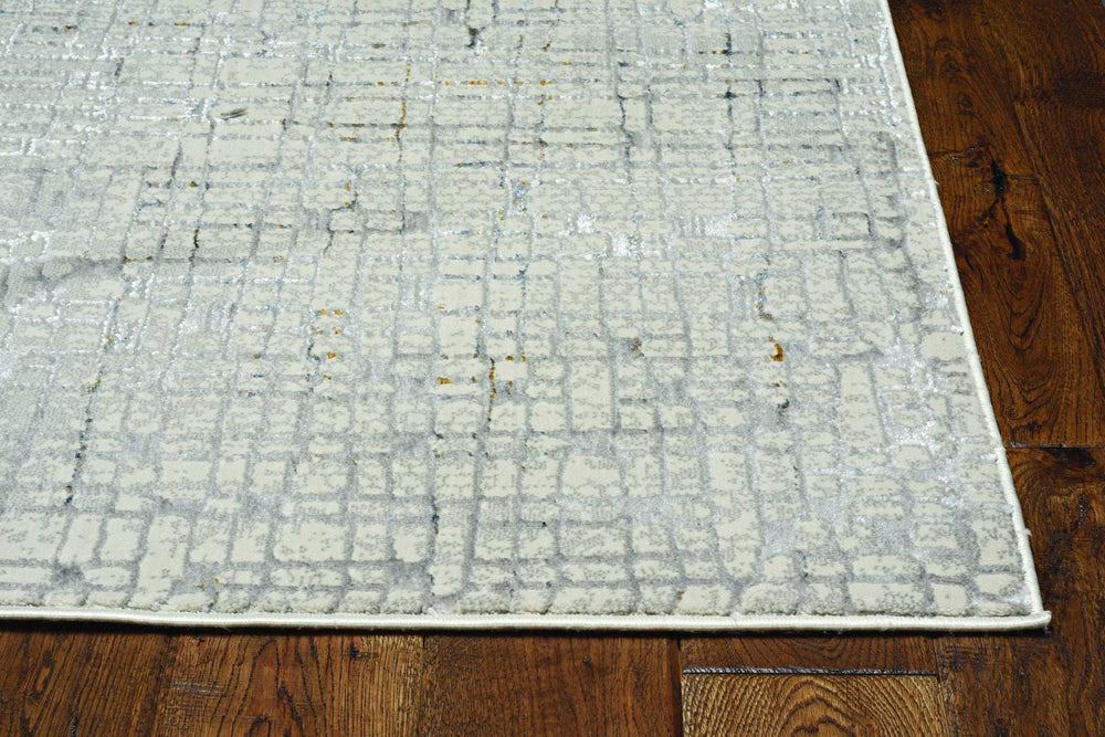 7' Grey Machine Woven Abstract Lines Indoor Runner Rug - Homeroots - Flyclothing LLC