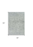 3' X 5' Grey Mosaic Area Rug - Homeroots - Flyclothing LLC