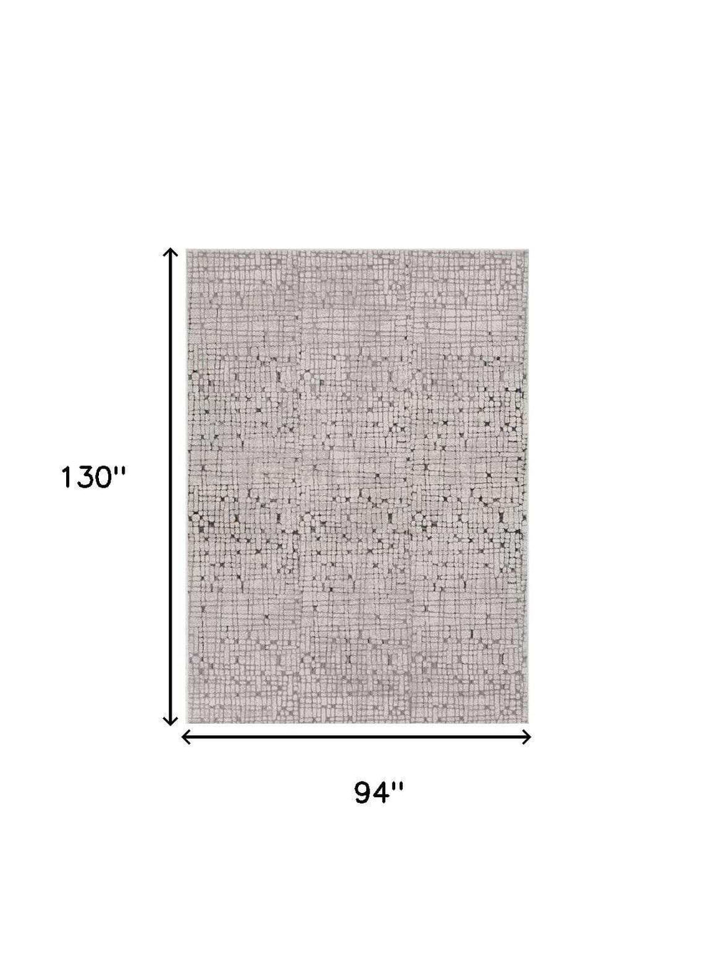 94 X 130 Grey Polyester Rug - Homeroots - Flyclothing LLC