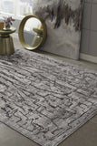 5' X 8' Grey Machine Woven Abstract Indoor Area Rug - Homeroots - Flyclothing LLC