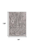 8' X 11' Grey Machine Woven Abstract Indoor Area Rug - Homeroots - Flyclothing LLC
