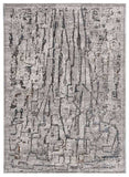 8' X 11' Grey Machine Woven Abstract Indoor Area Rug - Homeroots - Flyclothing LLC