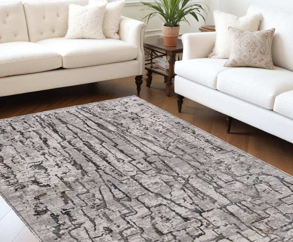 10' X 13' Grey Area Rug - Homeroots - Flyclothing LLC
