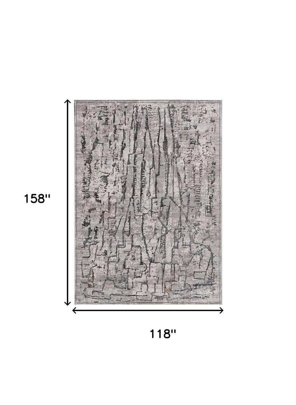 10' X 13' Grey Area Rug - Homeroots - Flyclothing LLC