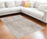 8' X 11' Natural Beige Machine Woven Scratch Indoor Area Rug - Homeroots - Flyclothing LLC