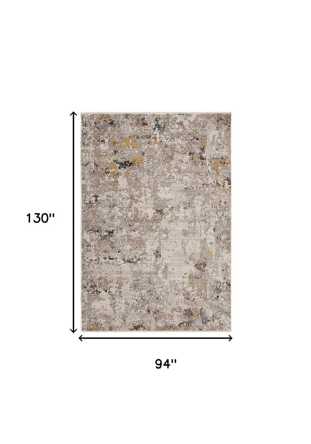 94 X 130 Silver Polyester Rug - Homeroots - Flyclothing LLC