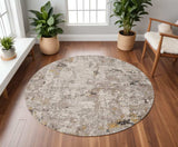 8' Silver Round Area Rug - Homeroots - Flyclothing LLC