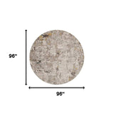 8' Silver Round Area Rug - Homeroots - Flyclothing LLC