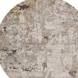 8' Silver Round Area Rug - Homeroots - Flyclothing LLC