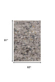 5' X 8' Grey Abstract Transitional Indoor Area Rug - Homeroots - Flyclothing LLC