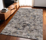 5' X 8' Grey Abstract Transitional Indoor Area Rug - Homeroots - Flyclothing LLC