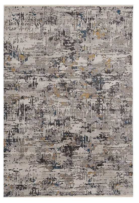 5' X 8' Grey Abstract Transitional Indoor Area Rug - Homeroots - Flyclothing LLC