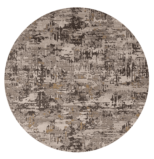 8' Gray Round Area Rug - Homeroots - Flyclothing LLC