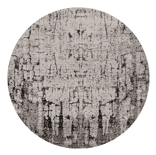 8' Gray and Ivory Round Area Rug - Homeroots - Flyclothing LLC