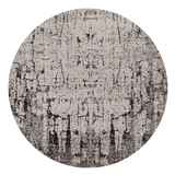 8' Gray and Ivory Round Area Rug - Homeroots - Flyclothing LLC
