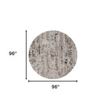 8' Blue Gray Round Area Rug - Homeroots - Flyclothing LLC