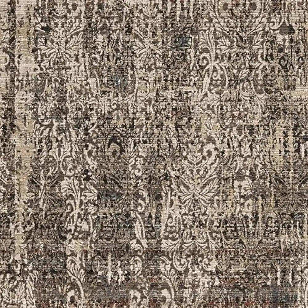4' X 6' Grey Machine Woven Shrank Distressed Traditional Design Indoor Area Rug - Homeroots - Flyclothing LLC
