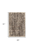 5' X 8' Grey Machine Woven Distressed Traditional Indoor Area Rug - Homeroots - Flyclothing LLC