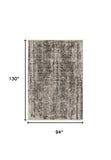 94 X 130 Grey Polyester Rug - Homeroots - Flyclothing LLC