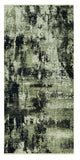 7' Ivory Charcoal Machine Woven Shrank Abstract Design Indoor Runner Rug - Homeroots - Flyclothing LLC