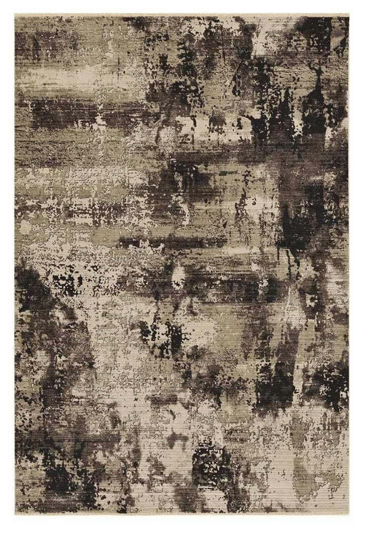 5' X 8' Ivory Or Charcoal Abstract Transitional Indoor Area Rug - Homeroots - Flyclothing LLC