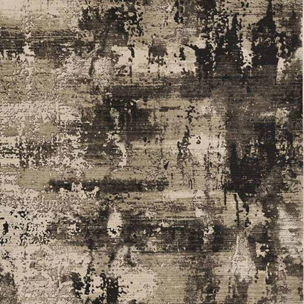 5' X 8' Ivory Or Charcoal Abstract Transitional Indoor Area Rug - Homeroots - Flyclothing LLC
