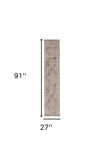 2' X 8' Natural Geometric Bars Runner Rug - Homeroots - Flyclothing LLC