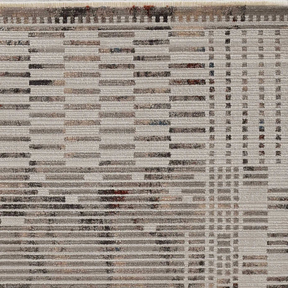 4' X 6' Beige Machine Woven Shrank Abstract Lines Design Indoor Area Rug - Homeroots - Flyclothing LLC