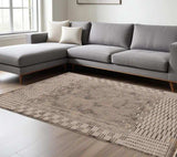94 X 130 Natural Polyester Rug - Homeroots - Flyclothing LLC
