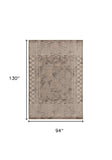 94 X 130 Natural Polyester Rug - Homeroots - Flyclothing LLC