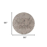 8' Natural Round Area Rug - Homeroots - Flyclothing LLC