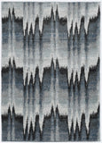 3' X 5' Blue Ivory Machine Woven Abstract Pulse Area Rug - Homeroots - Flyclothing LLC