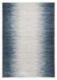 5' X 8' Ivory Or Blue Gradient Bordered Indoor Area Rug - Homeroots - Flyclothing LLC