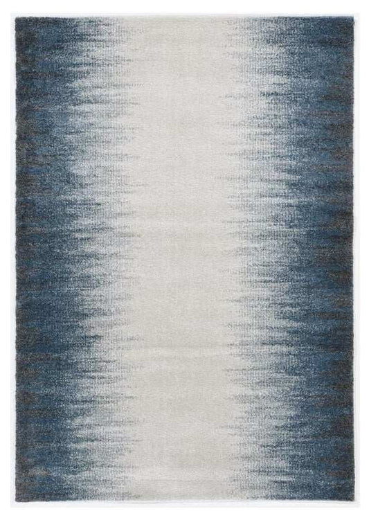 8' X 11' Ivory Blue Machine Woven Ombre Indoor Area Rug - Homeroots - Flyclothing LLC