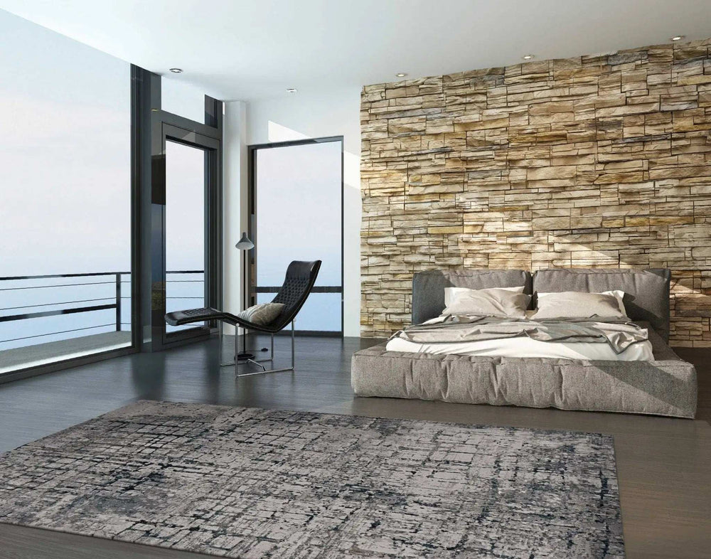 10' X 13' Gray and Ivory Abstract Area Rug - Homeroots - Flyclothing LLC