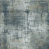 3' X 5' Ivory Navy and Gray Abstract Area Rug - Homeroots - Flyclothing LLC