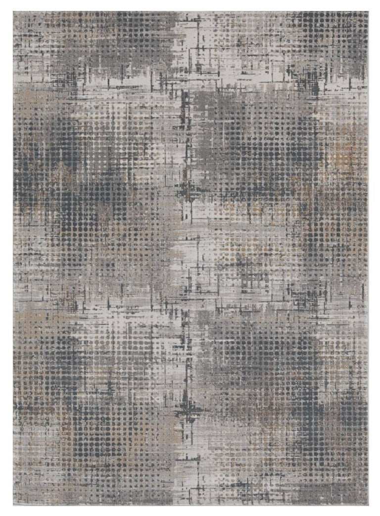 10' X 13' Ivory Navy and Gray Abstract Area Rug - Homeroots - Flyclothing LLC